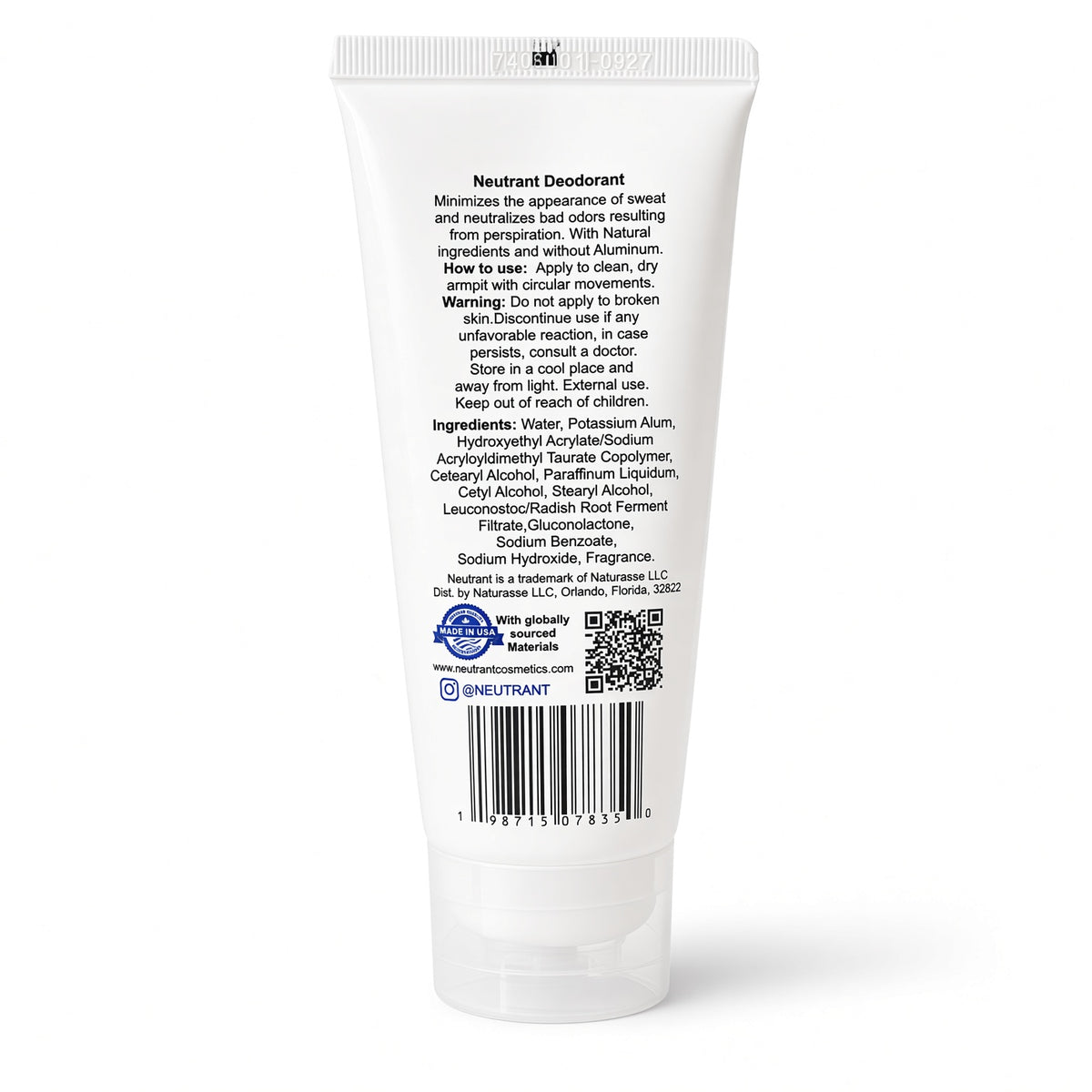 Neutrant Men — Original Essence Cream Deodorant, 2.87 fl oz